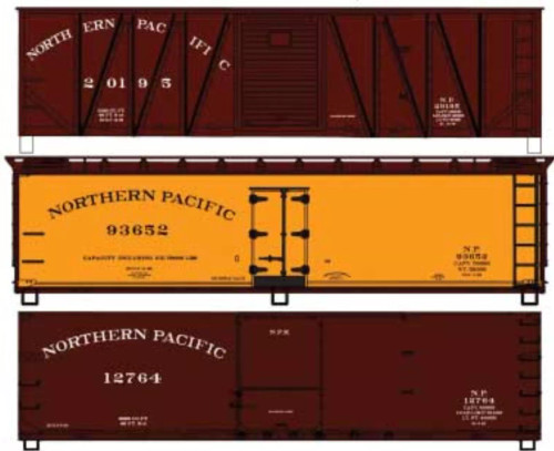 Accurail ~ HO Scale ~ Northern Pacific ~ 40' Wood Boxcars ~ 8144