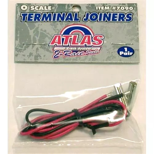 Atlas O Gauge ~  Track Terminal Rail Joiners ~ 1 Pair ~ 7090