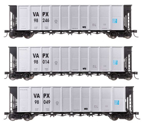 Walthers Mainline ~ HO Scale ~ 50' RD-4 Coal Hopper ~ Virginia Power VAPX ~ 3 Pack #1 ~ 910-56881