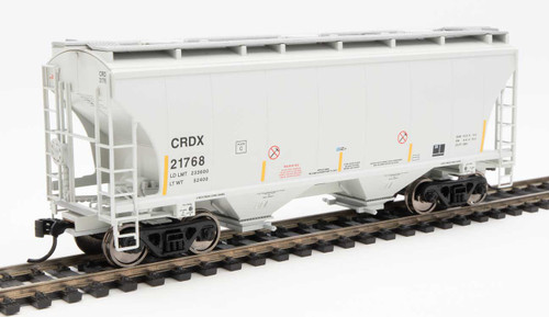 Walthers Mainline ~ 39' Trinity 3281 2-Bay Covered Hopper ~ Ready to Run ~ Chicago Freight Car Leasing CRDX #21768 ~ 910-7574