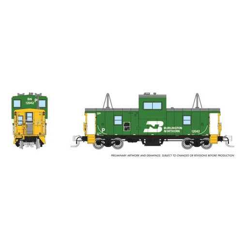 Rapido ~ N Scale ~ Angus Shops Wide Vision Caboose with Lights ~ Ready to Run ~ #12058 ~ 510025