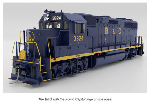 Rapido ~ HO Scale ~ EMD GP38 Low Nose ~ Sound and DCC ~ Baltimore & Ohio #3801~ 38505