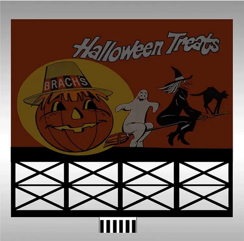 Miller Engineering ~ HO or O Scale ~ Halloween Treats BillBoard ~ 888501