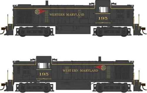 Bowser ~ HO Scale ~ Western Maryland #196 ~ ALCO RS-3 ~ DC Version ~ 25234