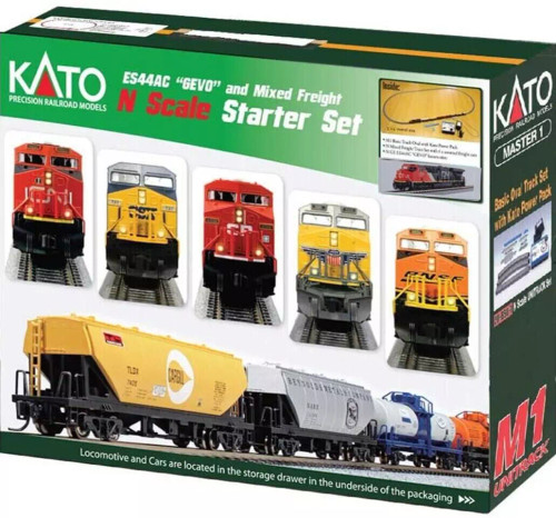 KATO ~ New 2024 ~ N Scale Canadian National ES44AC Unitrack Starter Set 106-0020