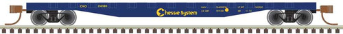 Atlas ~ N Scale ~ Trainman 50' Steel Flatcar with Stakes ~ Ready to Run ~ Chessie System #216605 ~ 50005571