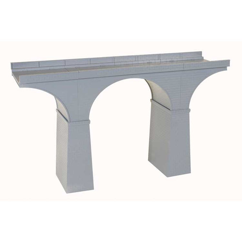 Atlas ~ HO Scale ~ Double-Track Cut-Stone Viaduct ~ 18 x 5-1/4" cm, Variable Height ~ 70000226