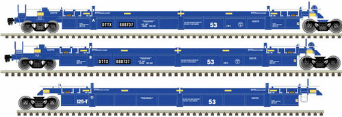 Atlas ~ HO Scale ~ Thrall 53' 3-Unit Articulated Well Car ~ Ready to Run ~ Master ~ TTX #888685 ~ 20006622