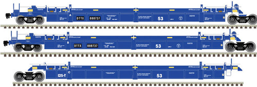 Atlas ~ HO Scale ~ Thrall 53' 3-Unit Articulated Well Car ~ Ready to Run ~ Master ~ TTX #888873 ~ 20006624