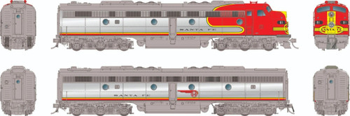 Rapido ~ HO Scale ~ EMD E8mA & E8mB ~ Santa Fe AT&SF #83L & #83A ~ DC Version ~ 28075