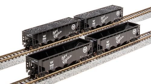 Broadway Limited ~ N Scale ~ ARA/AAR 70-Ton 4-Bay Hopper w/Load 4-Pack ~ Ready to Run ~ Missouri Pacific ~ 7430