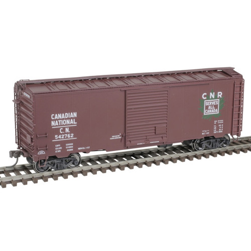 Atlas ~ HO Scale ~ 40' Postwar Boxcar with 8' Door ~ Ready to Run ~ Master ~ Canadian National #543345 ~ 20006832