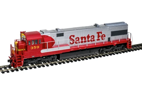 Atlas ~ HO Scale ~ Master U28CG Silver ~ SANTA FE [EARLY PASSENGER] #359 ~ DC Version ~ 10004601
