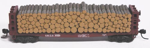 Atlas ~ N Scale ~ Master Pulpwood Flat Car with Load ~ Gulf, Mobile & Ohio #4474 ~ 50006949