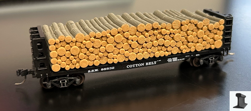 Atlas ~ N Scale ~ Master Pulpwood Flatcar with Load ~ Cotton Belt SSW #88532 ~ 50006958