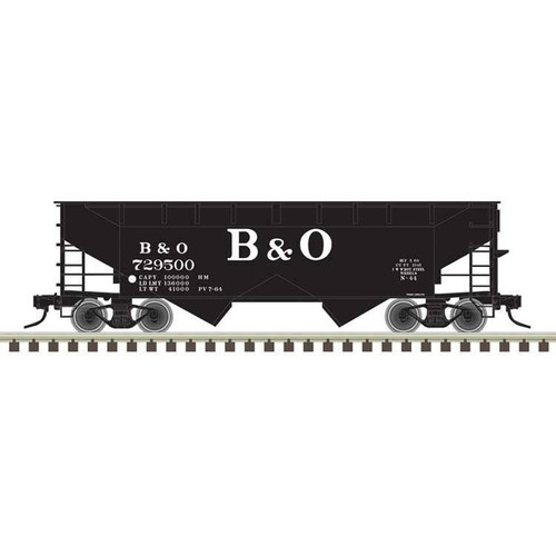 Atlas ~ HO Scale ~ Trainman Offset-Side 2-Bay Open Hopper ~ Ready to Run ~ Baltimore & Ohio #729506 ~ 20007437