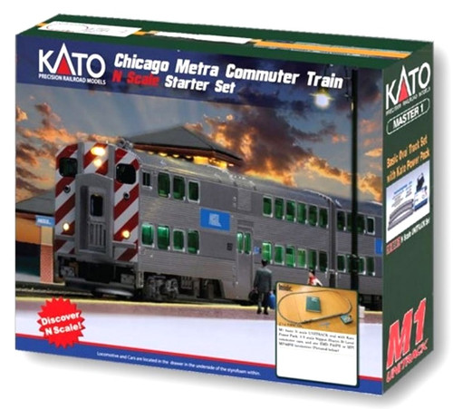 KATO ~ N Scale ~ Chicago Metra F40PH Gallery Bi-Level