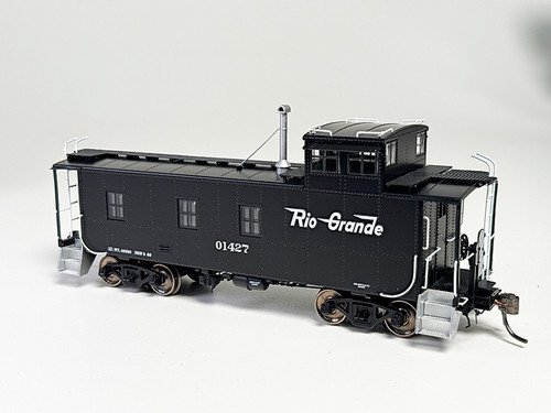 Rapido ~ HO Scale ~ D&RGW End Cupola Steel Caboose ~ With Post-War Mods ~ Black Scheme #01443 ~ 225011