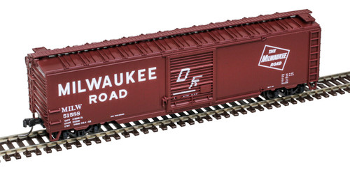 Atlas ~ N Scale ~ Trainman ~ 50' Single-Door Boxcar ~ Ready to Run ~ Milwaukee Road #51588 ~ 50006917