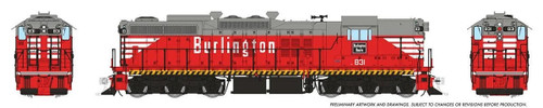 Rapido ~ HO Scale ~ Chicago, Burlington & Quincy ~ SD9 #837 ~ DCC & Sound ~ 050624 Rapido ~ HO Scale ~ Chicago, Burlington & Quincy ~ SD9 #837 ~ DCC & Sound ~ 050624