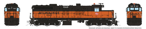 Rapido ~ HO Scale ~ Milwaukee Road ~ SD10 #543 ~ DC/Silent ~ 050230 Rapido ~ HO Scale ~ Milwaukee Road ~ SD10 #543 ~ DC/Silent ~ 050230