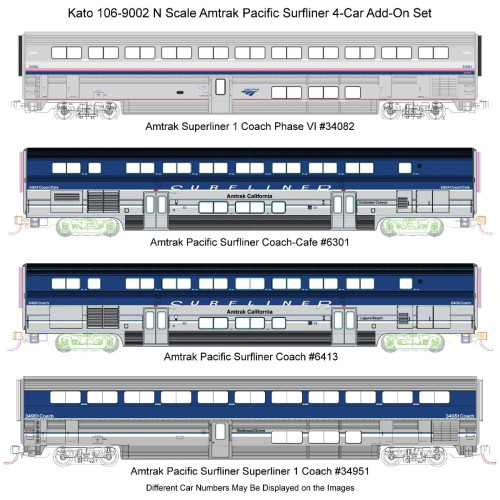 Kato ~ N Scale ~ Amtrak ~ Autorack Auto Train ~ 4 Car Set #4 ~ 106