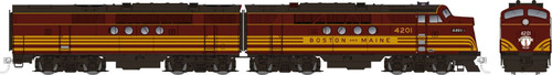 Rapido ~ HO Scale ~ EMD FT A+B ~ Boston & Maine B&M #4206A + 4206B ~ DC/DCC Sound Version ~ 053510