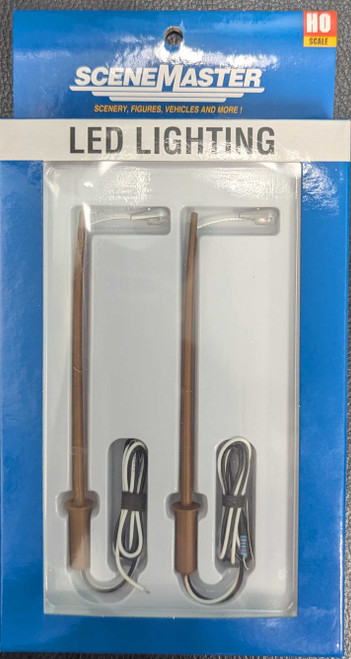 Walthers SceneMaster ~ HO Scale ~ LED Streetlight 2-Pack ~ Tear Drop Style ~ 949-4803