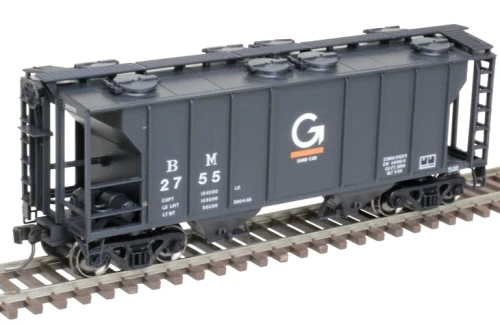 Atlas ~ N Scale ~ PS-2 2-Bay Covered Hopper ~ Ready to Run ~ Guilford #2758 ~ 50005893