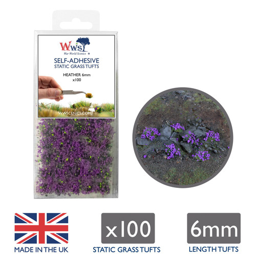 WWScenics ~ Any Scale ~ Grass Tufts 1/4" 6mm ~ Heather pkg(100) ~ SGTHET06 WWScenics ~ Any Scale ~ Grass Tufts 1/4" 6mm ~ Heather pkg(100) ~ SGTHET06
