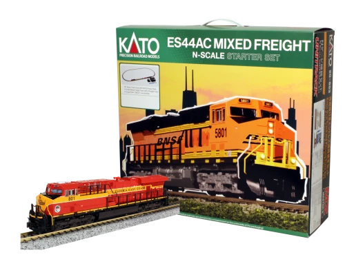 KATO  ~ N Scale GE ES44C4 Gevo and Mixed Freight Train Starter Set ~ Florida East Coast ~  106-0026