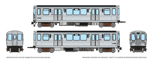 Rapido ~ HO Scale ~ 2600-series L ~ Chicago Transit Authority #2897 + 2898 ~ DC/DCC/Sound ~ 208506