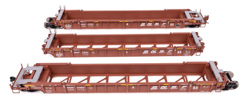 WalthersMainline ~ HO Scale ~ NSC Articulated 3-Unit 53' Well Car ~ Ready-to-Run ~ BNSF Railway #211509 ~ 910-55817