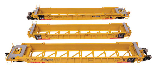 Walthers Mainline ~ HO Scale ~ NSC Articulated 3-Unit 53' Well Car