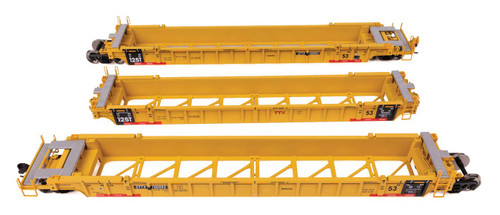 WalthersMainline ~ HO Scale ~ NSC Articulated 3-Unit 53' Well Car ~ Ready-to-Run ~ TTX #786993 ~ 910-55830