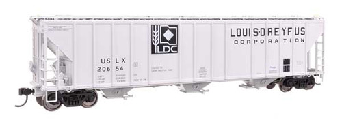 WalthersProto ~ HO Scale ~ 55' Evans 4780 Covered Hopper ~ Ready to Run ~ Louis Dreyfus #20654 ~ 920-106200