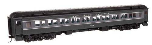 WalthersProto ~ HO Scale ~ 82' Pullman-Built Heavyweight Paired-Window Coach ~ New York Central #743 ~ Lighted ~ 920-17611