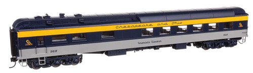 WalthersProto ~ HO Scale ~ 82' Pullman-Built Heavyweight 36-Seat Diner ~ Chesapeake & Ohio #968 ~ 920-17701