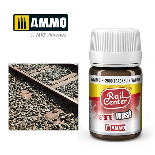 Ammo MIG ~ All Scale ~ RAIL CENTER ~ Rail Brown ~ 35mL ~ R-2000