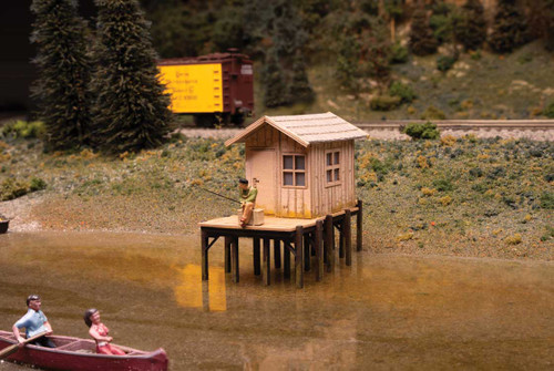 Walthers SceneMaster ~ HO Scale ~ Fisherman's Shanty - 3-9/64 x 1-1/2 x 2-1/8" 8 x 3.7 x 5.4cm ~ Laser-Cut Wood Kit ~ 1-1/8 x 1-1/8 x 1-3/4" 3 x 3 x 4.5cm ~ 949-4110 Walthers SceneMaster ~ HO Scale ~ Fisherman's Shanty - 3-9/64 x 1-1/2 x 2-1/8" 8 x 3.7 x 5.4cm ~ Laser-Cut Wood Kit ~ 1-1/8 x 1-1/8 x 1-3/4" 3 x 3 x 4.5cm ~ 949-4110
