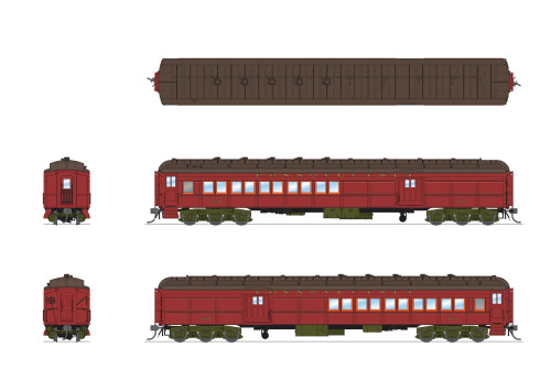Broadway Limited ~ HO Scale ~ Pennsylvania Railroad Heavyweight 5-Car Passenger Set, 1930's Era ~ 8964
