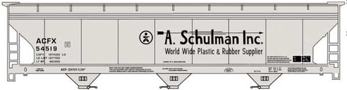 Accurail ~ HO Scale ~ ACF 47' 3-Bay Center-Flow Covered Hopper ~ A. Schulman #54521 ~ 81763