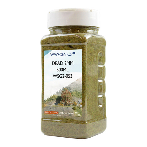 WWScenics ~ Any Scale ~ Dead Static Grass ~ 2mm Fibers ~ 500ml Canister ~ WSG2053