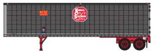 Trainworx ~ N Scale ~ 40' Corrugated Van Trailer ~ Kansas City Southern #205072 ~ 4026803