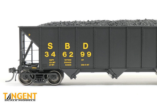 Tangent ~ HO Scale ~ Bethlehem Steel Quad Coal Hopper ~ Seaboard System #346165 ~ 32012-15