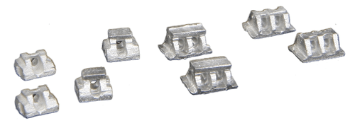 Micro Engineering ~ HO Scale ~ Bridge Shoes ~ Assorted pkg(16) ~ 80-035