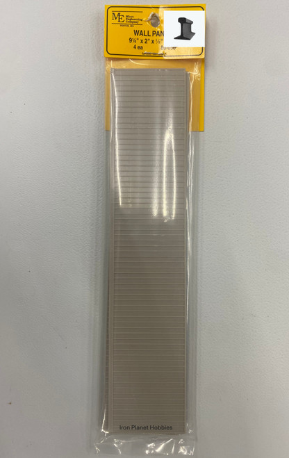 Micro Engineering ~ HO Scale ~ Wall Panels ~ 9-1/4 x 2", 1/8" Seams ~ pkg(4) ~ 80-050