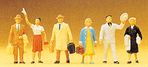 Preiser Kg ~ HO Scale ~ Passengers ~ pkg(6) ~ 10020