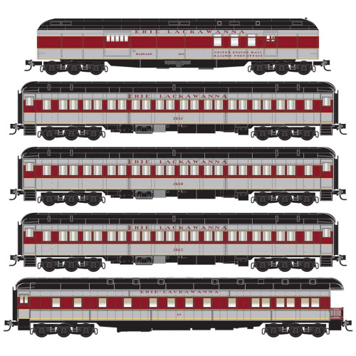Micro Trains ~ N Scale ~ Heavyweight Car 5-pack ~ Erie Lackawanna ~ 98302290 Micro Trains ~ N Scale ~ Heavyweight Car 5-pack ~ Erie Lackawanna ~ 98302290