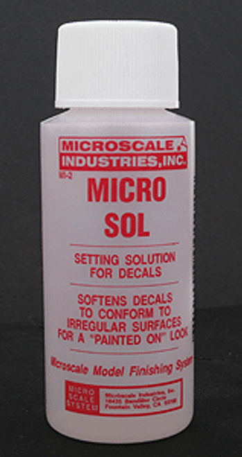 Microscale Industries Inc ~ Micro Sol ~ 1 oz. bottle (Decal Setting Solution) ~ MI-2